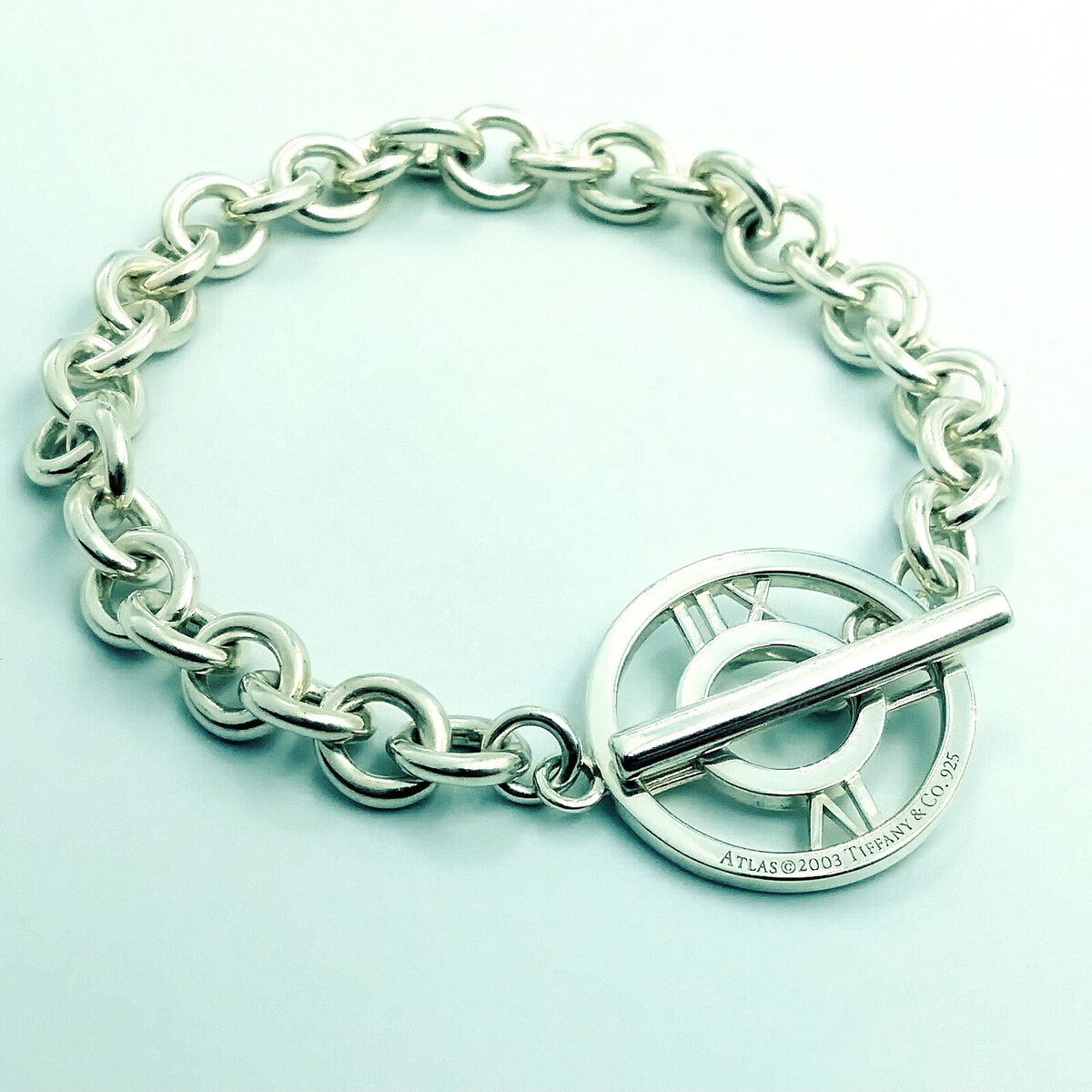 Tiffany & Co. 2003 Atlas Sterling Silver Toggle Bracelet 8 Tiffany & Co. 2003 Atlas Sterling Silver Toggle Bracelet 8