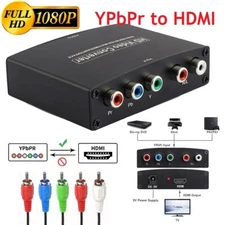 Component YPbPr Video & L/R Stereo Audio to HDMI Converter Adapter for DVD PS3