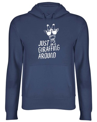 Just Giraffing Around Giraffe Animal Mens Womens Hooded Top Hoodie Gift