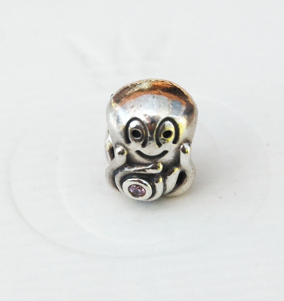 Genuine Pandora Silver Charm Octopus with Pink Zirkonia 790447PCZ retired eBay