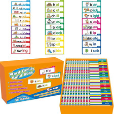 30 Read and Rhyme Flip Books, Word Families F...