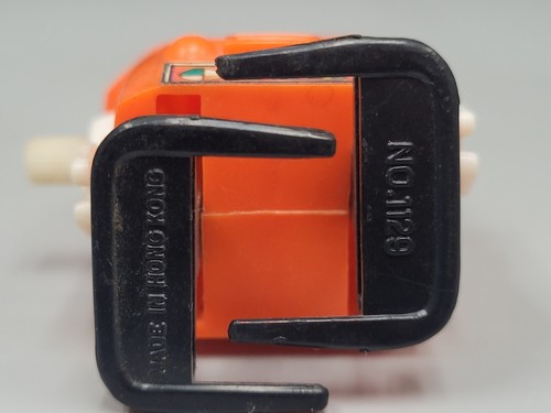Robot de cuerda vintage, naranja, cabeza redondeada Hong Kong 2" funciona - Imagen 5 de 5