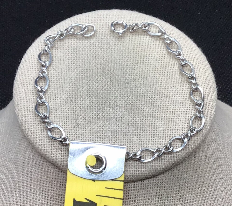 Vintage Sterling Silver 925 Chain Bracelet 7