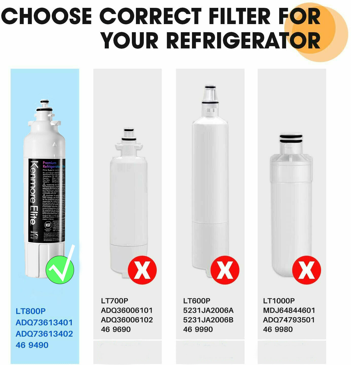 16 Pack Kenmore Elite 9490 469490 Refrigerator Water Filter 469490