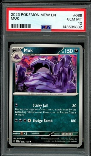 Pokemon TCG Scarlet & Violet 151 English #089 Muk PSA 10 Low Pop