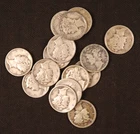 Lot of 15 - Silver Mercury Dimes (1926-1945) - G-VF - Nice Appearances - Lot #8