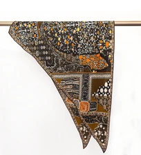 70% Cashmere 30% Silk Square 200X123X123cm Scarf Neckerchief floral Print Shawl