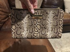 Brahmin Brown Ivory Python Wristlets With Tas...
