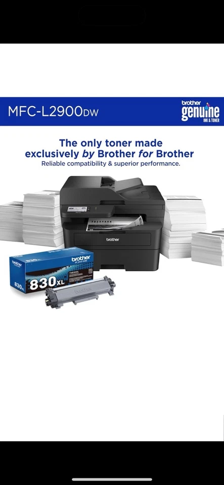 Brother Professional Laser Printer with Scanner High-Speed 36 PPM Monochrome New - Image 3 of 4