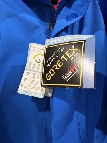 New NWT Marmot Mammoth Parka Men’s 700 Fill Down Goretex Blue Medium - Picture 2 of 5
