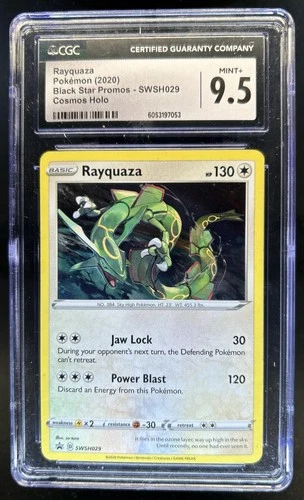 2020 Pokemon SWSH Black Star Promos Rayquaza #SWSH029 CGC 9.5