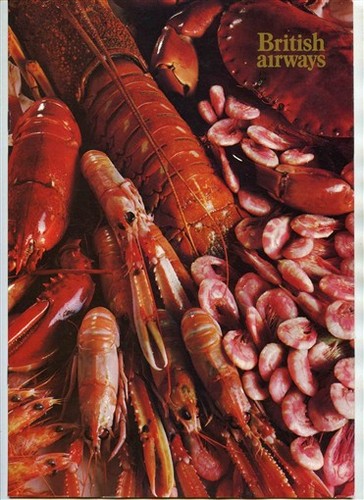 British Airways 1st Class Menu 1984 London Washington Detroit Seafood Roux