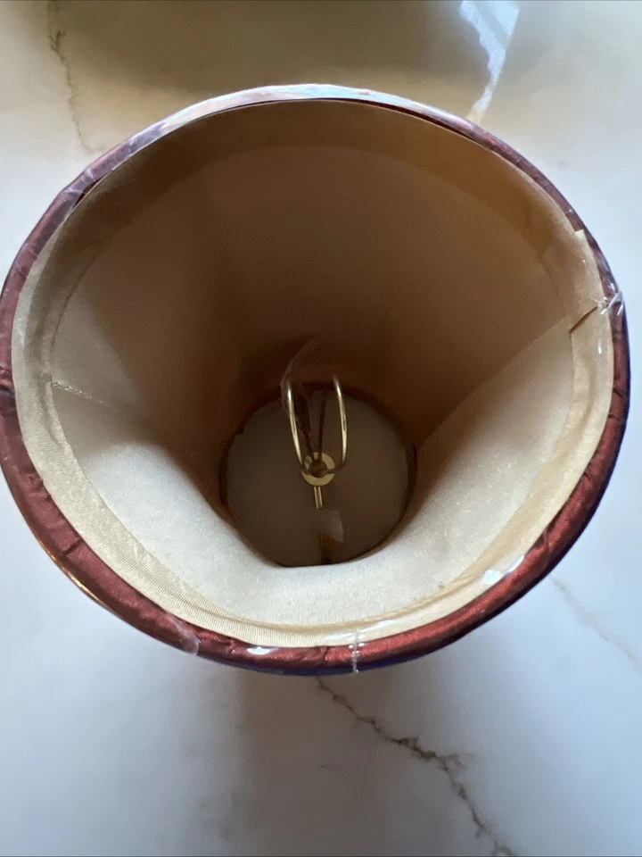 Allen + Roth Extra Pequeño Borgoña Rojo Satinado Luz Lámpara Pantalla XS 3”x 5.25”x 5"   Foto 3 de 4