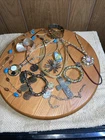 Vintage Jewelry Lot 13 Pieces Vintage Costume Cuff Bracelet Estate Resell