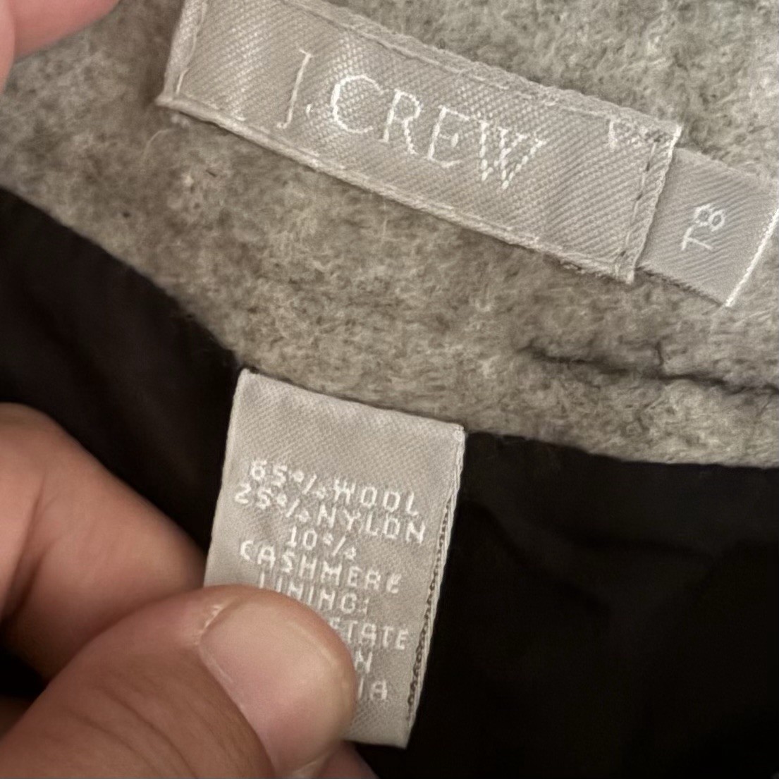 J.Crew gray wool, nylon & cashmere pants size T8 View 6