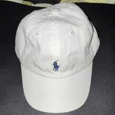 Ralph Lauren White Baseball Cap 12M-24M Polo Pony Embroidered One Size