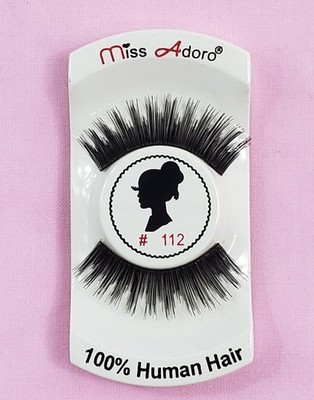 12 pack miss Adoro Human Hair Eyelashes Style #112
