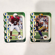 Score 2024 Protentital Rookie 2-Card Lot Jared Verse Jayden Daniels NFL