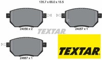 Textar 2405601 Bremsbelagsatz FüR Scheibenbremse Bremsbelagsatz