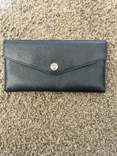 Michael Kors Jet Set Travel Large Envelope Long Wallet in black