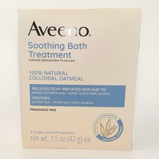 Aveeno Soothing Bath Treatment Colloidal Oatmeal, 100 Natural, 8 Packets