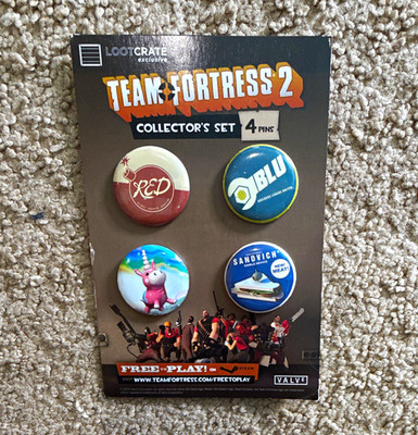 Loot Crate Exclusive Team Fortress 2 Collector s Set - 4 Pinback Pins
