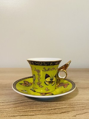 Classic Coffee & Tea Butterfly Design Green Teacup & Saucer replacement 