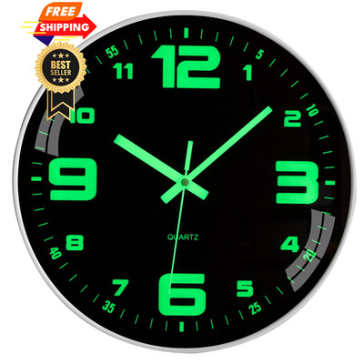 Warminn Wall Clock 12 inch Battery Operated Silent Non-Ticking Small, White