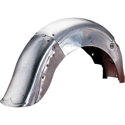 Drag Specialties Hinged Read Fender - Raw - Steel DS-393489