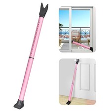 AceMining Upgraded Door Security Bar  Sliding Patio Bar, Heavy 1 Pack, Pink