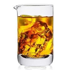 Crystal Cocktail Mixing Glass - 20 OZ Premium Bar Stir Glass, Professional Qu...