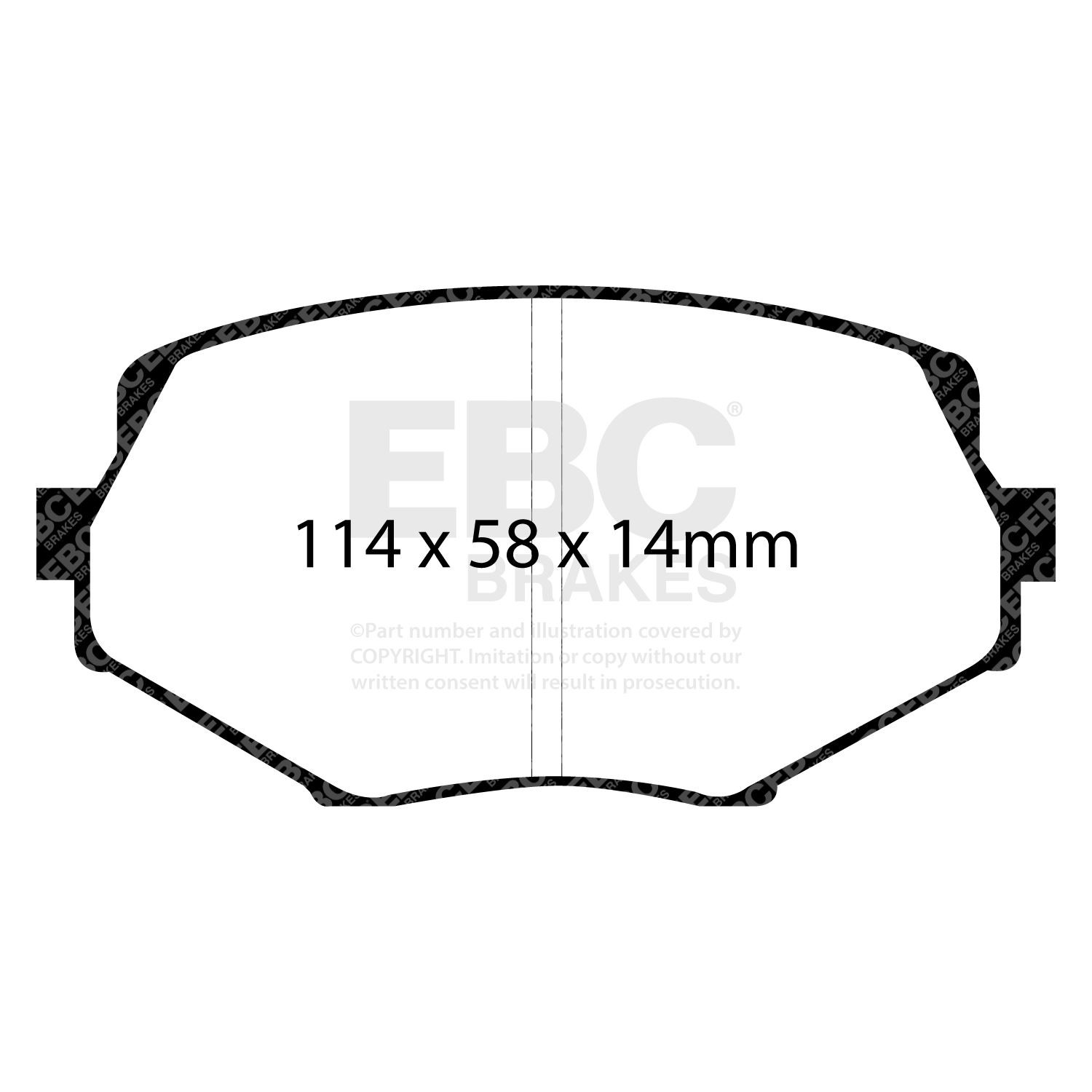 EBC DP51002NDX BRAKE PAD SET DISC BRAKE Front