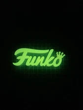 3D Printed Funko Yellow Glow In The Dark GITD Fan Sign Display 6”