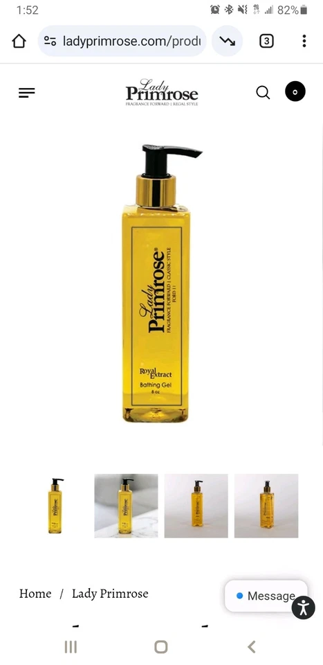 Gel de banho Lady Primrose Royal Extract 8 oz - Imagem 2 de 2