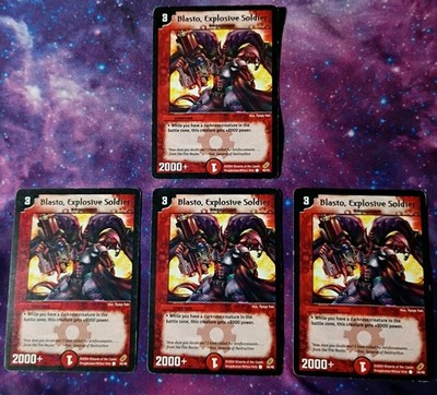 X4* Blasto, Explosive Soldier *34/55* DM-04 Duel Masters TCG Blinding Night LP