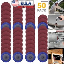 50p 2 Inch 80 Grit Aluminum Oxide Roll Lock Die Grinder Sanding Grinding Disc-