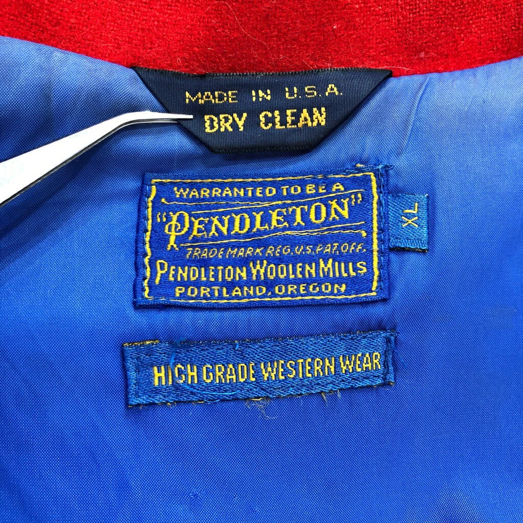 Pendleton Wool Jacket Native Pattern Red Men's XL… - image 4