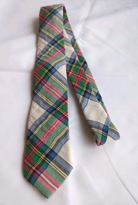 Crewcuts  Plaid Tie 52-In Skinny Tie. Kids Tie.