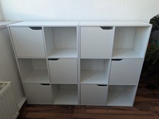 Zwei 3X2 Schränke Regal Holz Weiß Regal Gebraucht, Wie Neu Einzelnd oder Doppelt