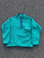 Patagonia fleece jacket turquoise MADE IN USA 80s