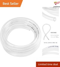 Durable Flexible PVC Tubing - 5ft Clear Hose, BPA Free for Safe Fluid Transfer