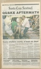 Earthquake Disaster Newspaper Collection 3 examples 2-10-71, 1-18-94, 8-18-89
