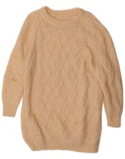 VINTAGE Womens Jumper Dress UK 18 XL Beige DW05