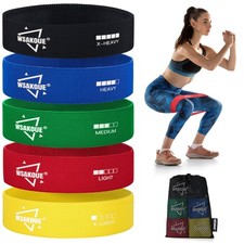 Fabric Resistance Bands for Working Out   5 Booty Bands for Women  Men, Exer...