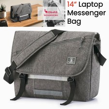 OIWAS Messenger Bag Men 14" Laptop Bag Travel Bag School Satchel Crossbody Bag