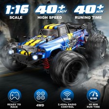 1:16 4x4 RC Car 40KM/H High Speed Off-Road Truck w/ 2 Batteries