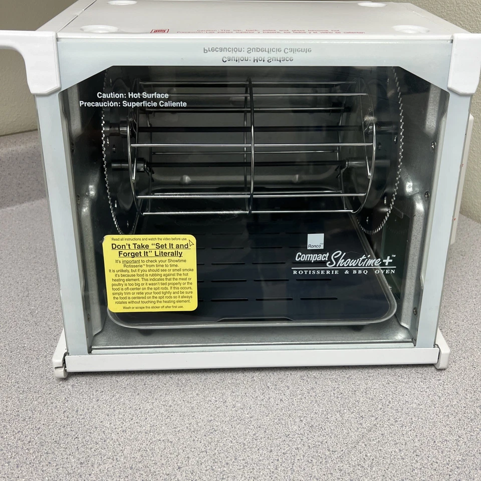 Ronco 小巧型 SHOWTIME PLUS + 烤架和烧烤炉 白色 型号 3000T 非常好 — 第 2/4 张图片