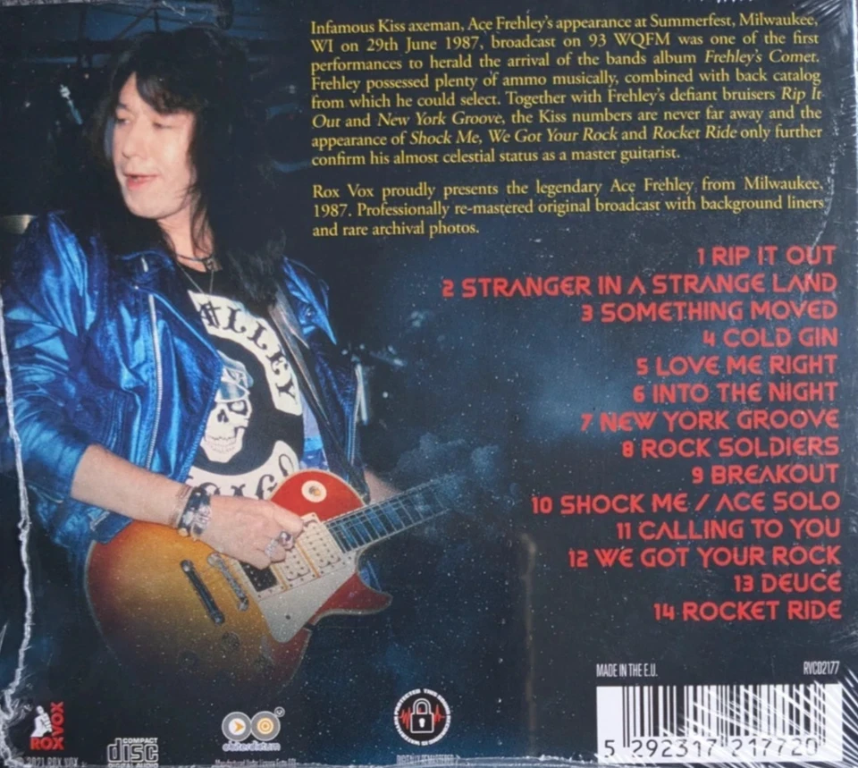 Ace Frehley (Kiss) Live Into The Night. (CD) NEW Sealed - Image 2 of 2