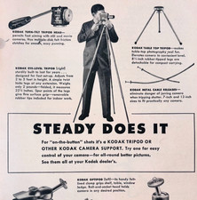 1948 Eastman Kodak Advertisement Tripod Kodapod Vintage Photography F15T3
