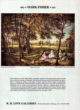 1991 MARK FISHER Art Gallery Exhibit Garden At Hatfield 1-Page Magazine PRINT AD